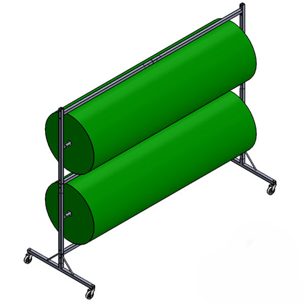 Dévidoir présentoir 2 rouleaux de gazon synthétique